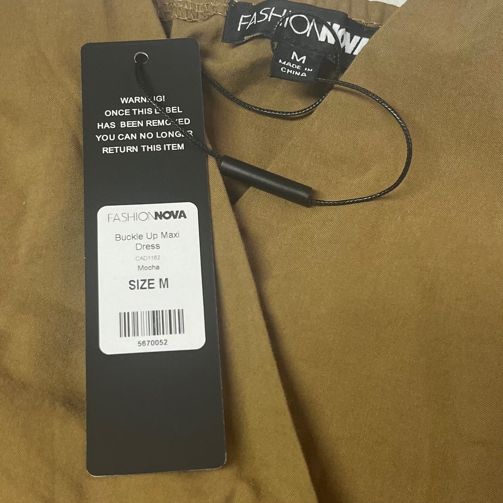 Fashion Nova Maxi Dress Womens‎ M Brown Strappy Belted Sleeveless NWT - Picture 10 of 12